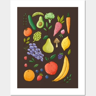 Fruits and Veggies Posters and Art